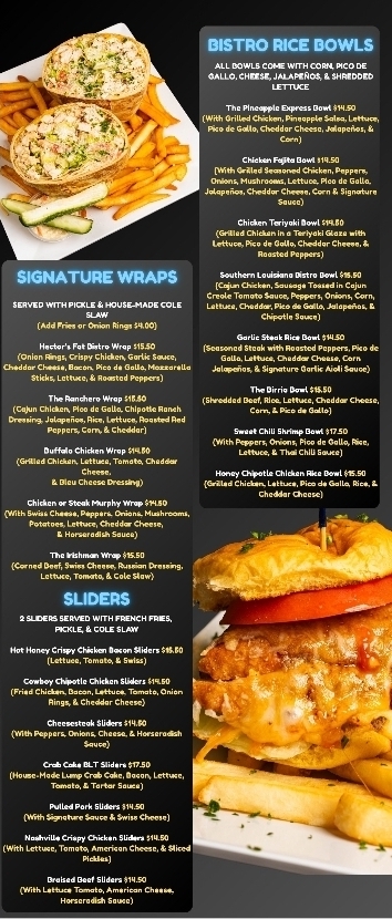 Hector's Bistro Menu