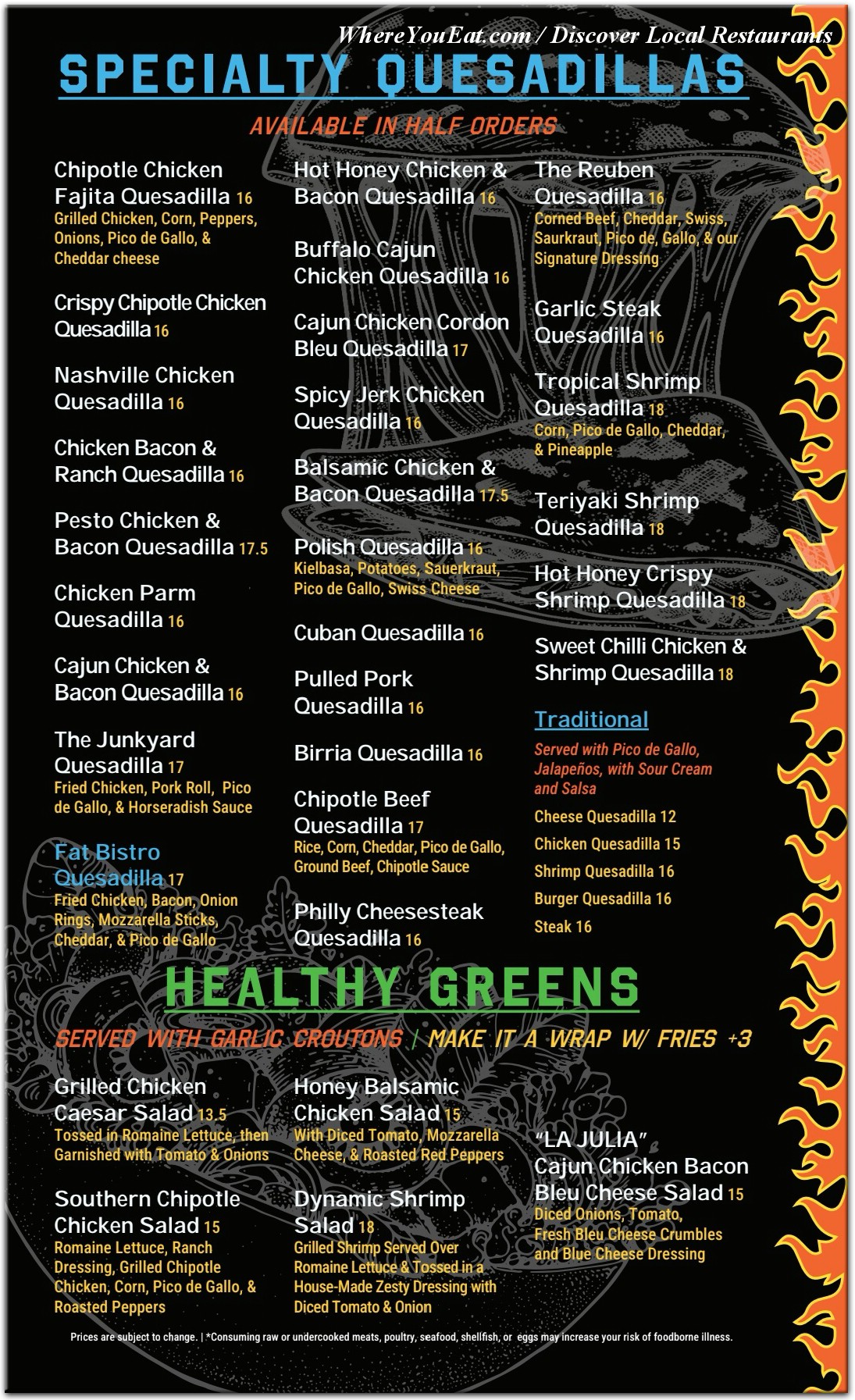 Hector's Bistro Menu